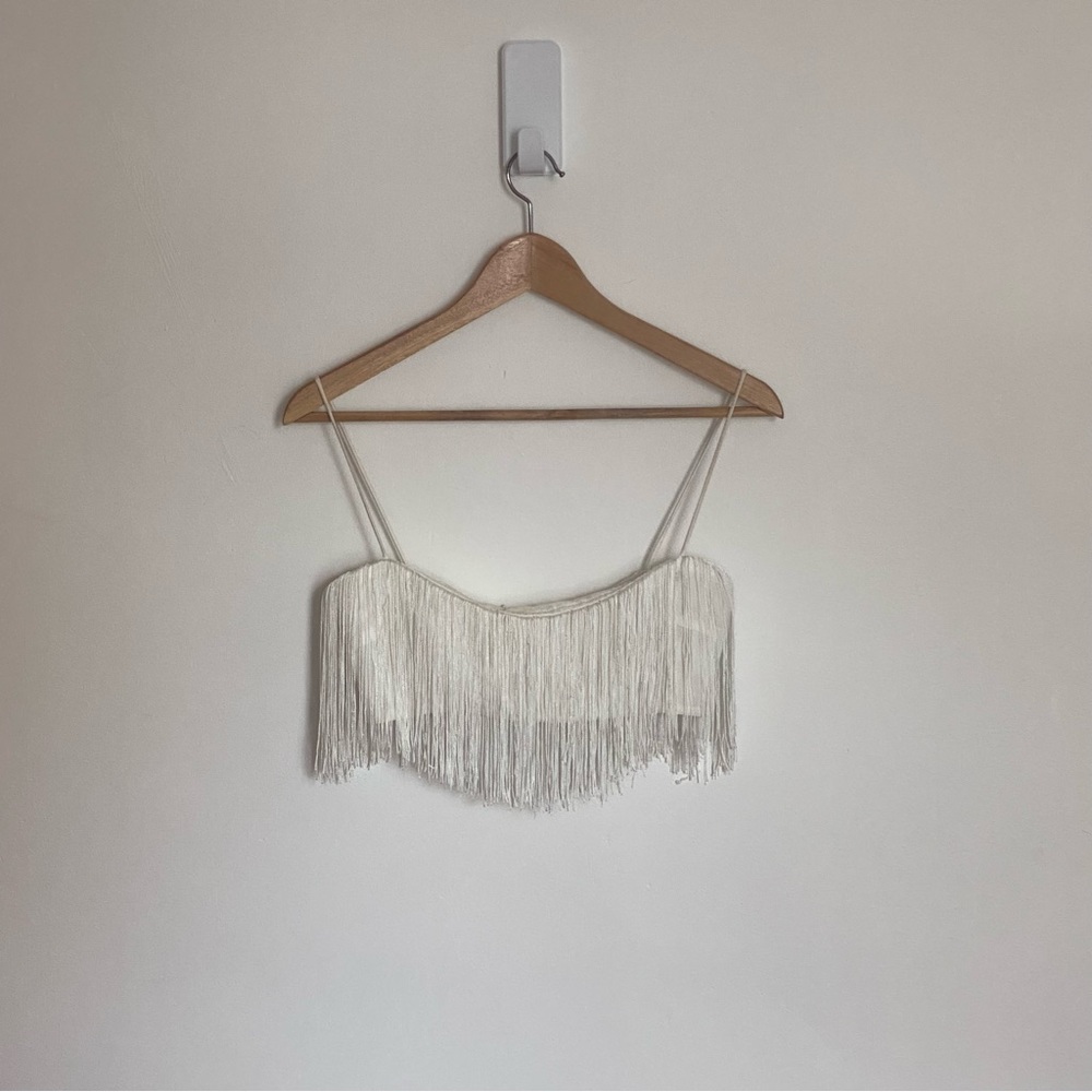 Meshki Sofia Fringe Top